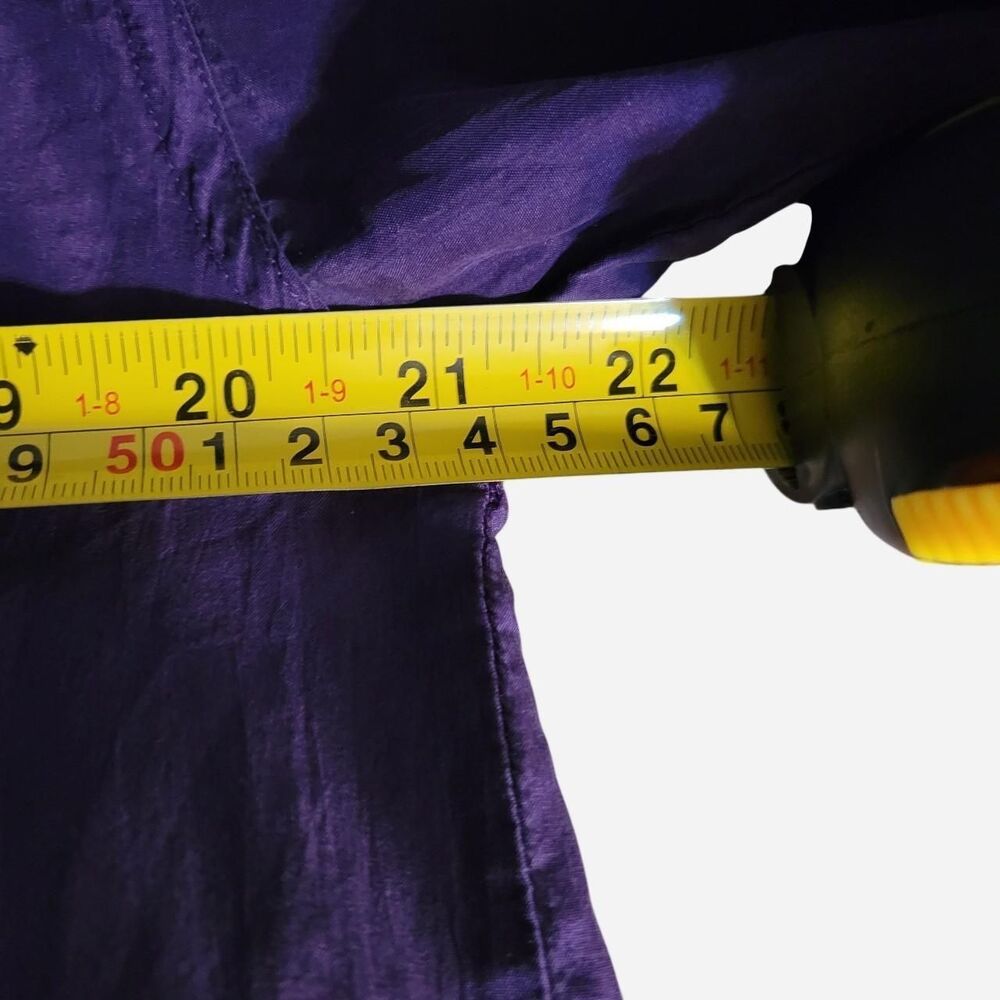 VTG 90s Robert Stock Men's S Purple Silk Shirt - Picture 4 of 6